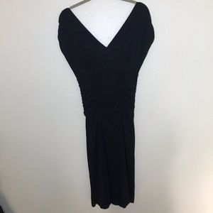 Cabi Monroe black sleeveless  ruched midi dress M